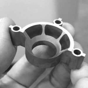 5 axis cutting example 3D part with slanted angles