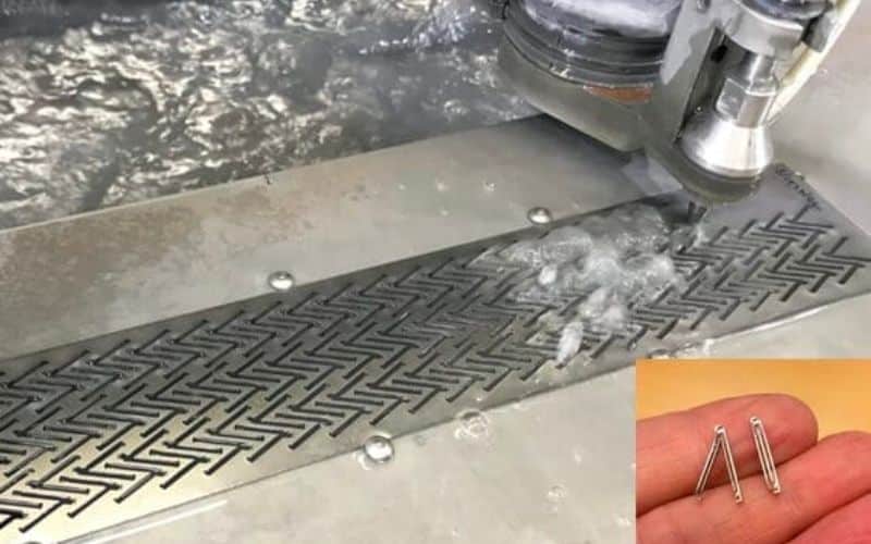 Small precision components cut with micro abrasive waterjet