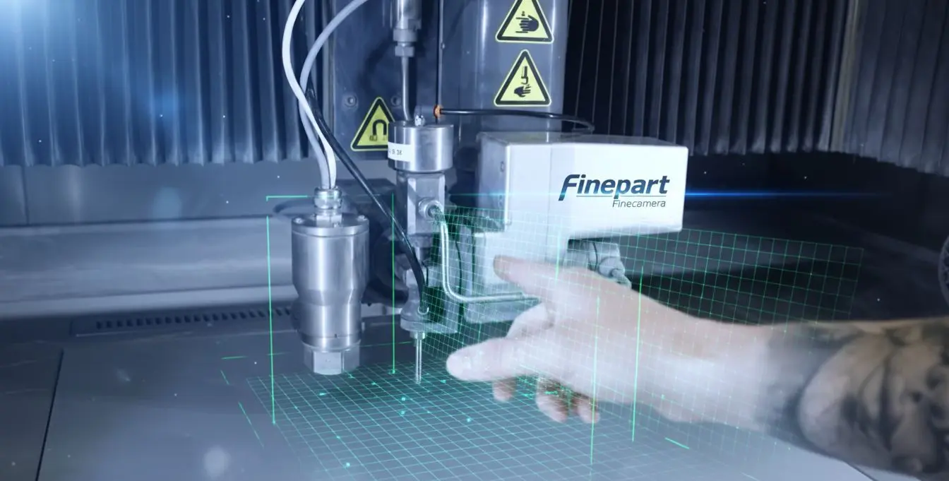 Finecut application work with Finecamera at the Finepart Demo Center