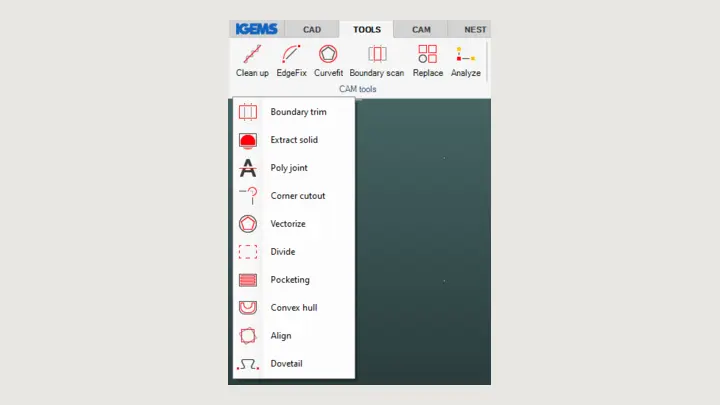 CAM Tools from the Finepart Options catalogue
