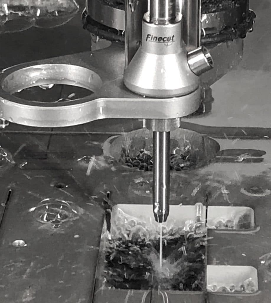 Non-thermal cutting with waterjet