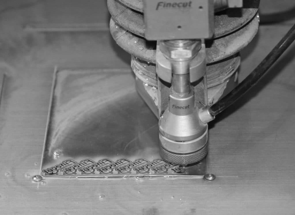 The Finecut WMC500II micro waterjet cut in viritually all materials, here we cut a gold crop