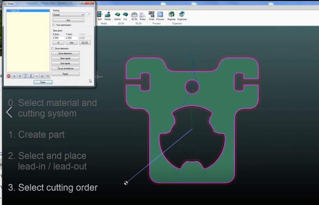 CNC waterjet system software