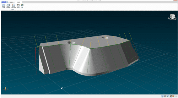 programming of a 3D cut with cnc control system