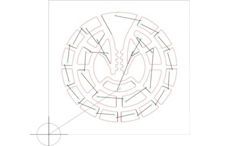 IGEMS CAD/CAM design for waterjet cut in Nylon