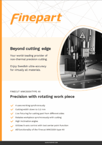 FINECUT WMC500II 4X Micro Waterjet Brochure