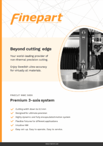 Finecut WMC 500II 3 Axis Micro Waterjet Brochure