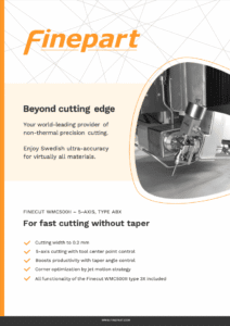 Finecut WMC 500II ABX micro waterjet brochure