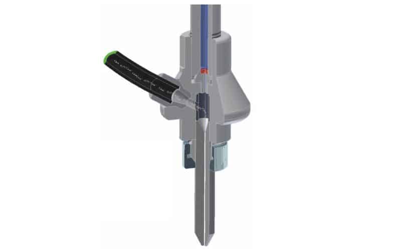 Function principle of a micro abrasive waterjet cutting head generating the particle stream