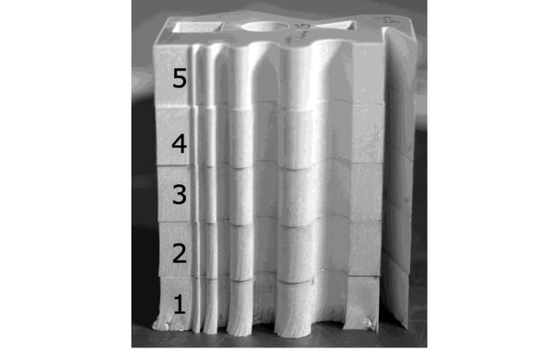 Demonstrating the effects of cutting with different levels of speed reduction in radii and corners