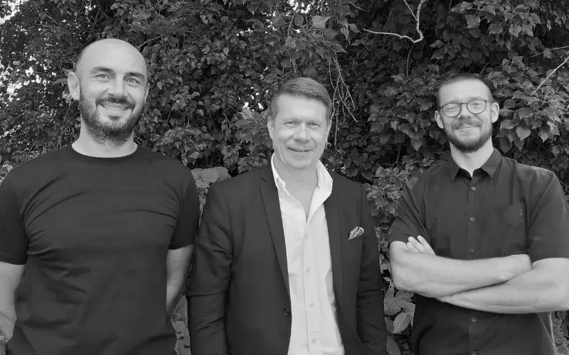 From left, Mr Sebastien Gravier - CEO at Vulkam, Mr Lars Darvall - CEO at Finepart and Mr Xavier Cerutti - Technical Director at Vulkam.